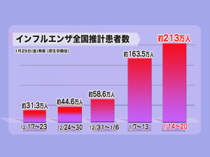 2018-2019シーズン　インフルエンザ全国推計患者数