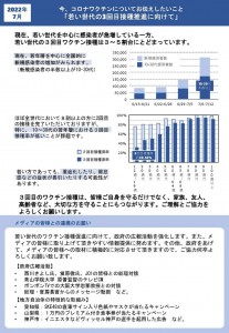 厚労省「若者の3回接種促進に向けて」チラシ